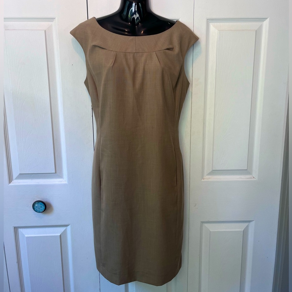CALVIN KLEIN, taupe dress